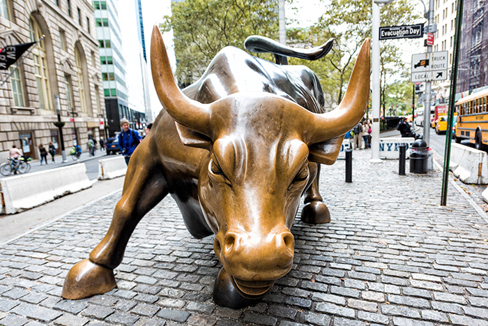 Wall Street bull statue. Andriy Blokhin / Adobe Stock.