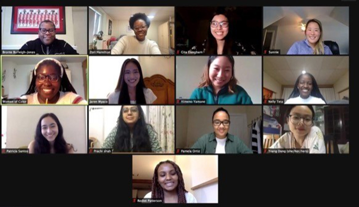 Minutes after the 2021 Women of Color Summit ended, student-organizers and co-advisors met online to discuss the challenging and successful event.