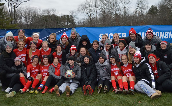 the women's soccer team and coaches