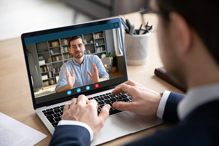 Students connected remotely with top professionals in global consulting. The career-info session is one of many industry-focused virtual events staged throughout the academic year.