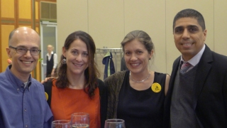 Professors Borges, Frohlich, Past, and Reyes Zaga at the closing dinner