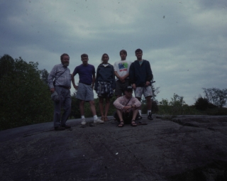 New England Students on a hill